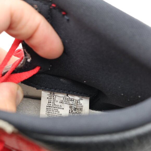 Nike Air Jordan 1 Heritage Red Men's Size 9.5 Retro High OG Sneakers 555088-161 - Picture 3 of 9